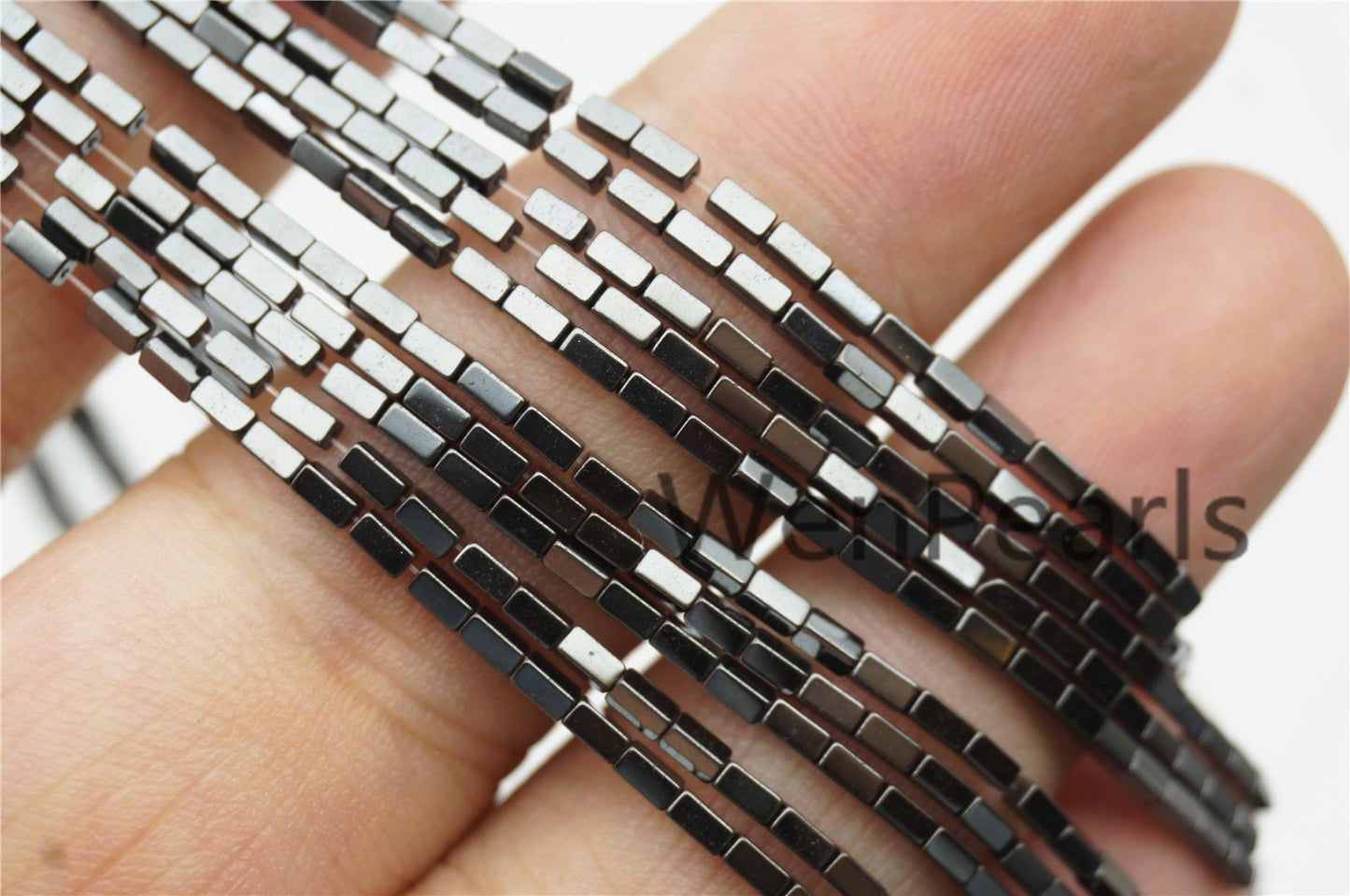 Hematite,1x3mm rectangle Beads,AAA, 135 beads,15.5 inches,G50-CU13-001