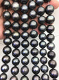 15.5'' A 13-15mm Black Round Shape tahitian pearl,TH12-2A-13-1