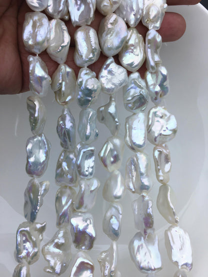 AA+ 14-16mm white twist long keshi Freshwater Pearl,DIY Loose Freshwater Pearl,wholesale price,china wholesale pearl,ZS-200-116