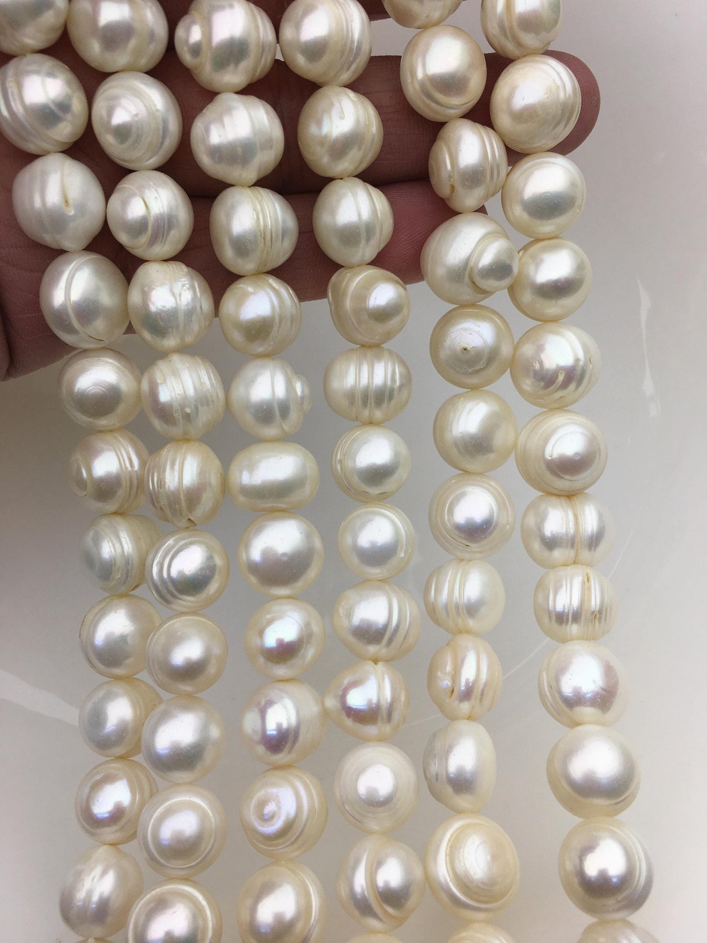 AA 12.4-14mm large white ring potato freshwater pearl,big size pearl,CR13-2A-2