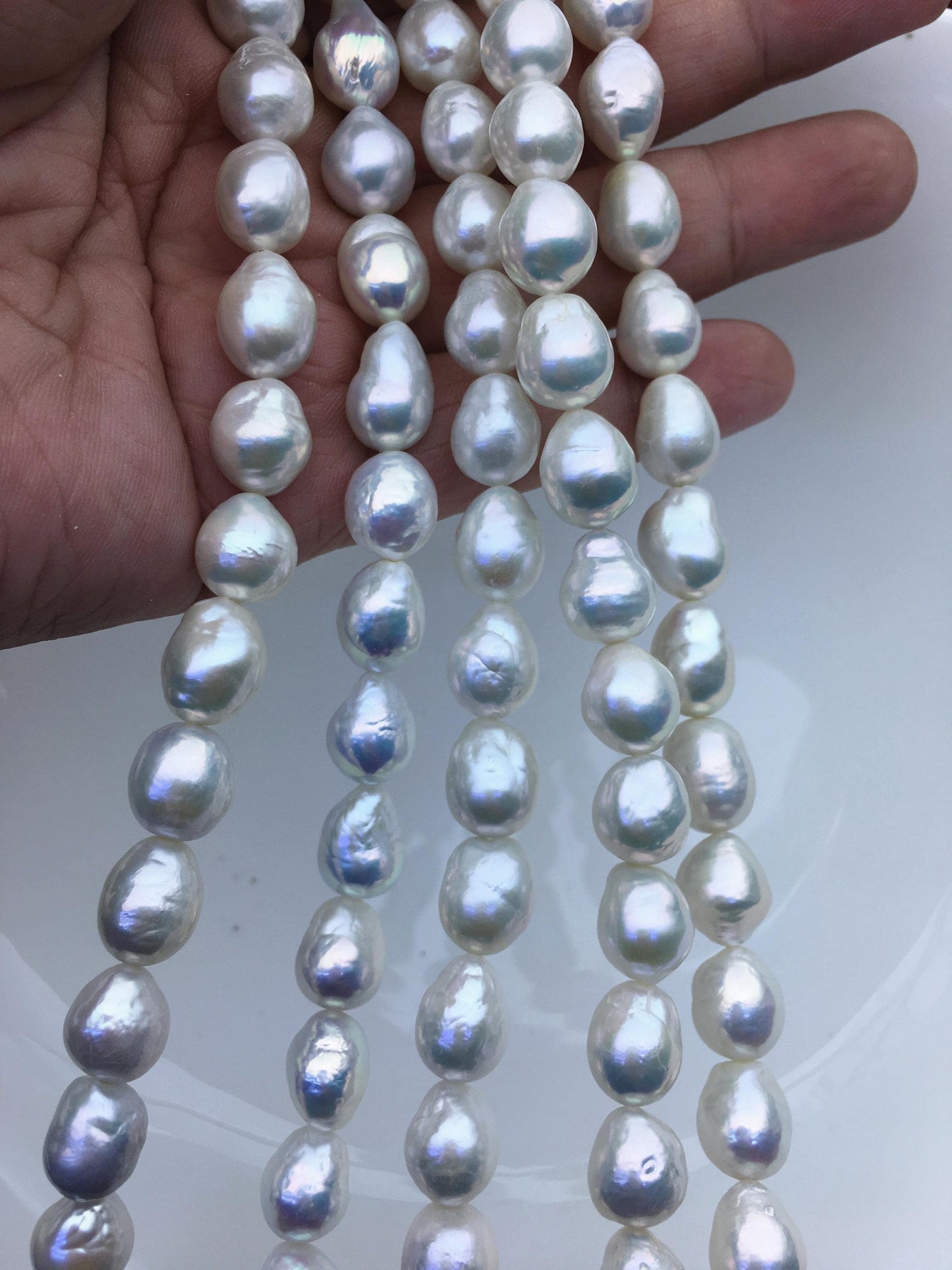AA+ 9-11mm white drop Edison Freshwater Pearl,ED12-2A-5-66