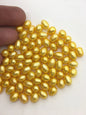 20pcs AAA 6-7mm yellow gold freshwater pearl ,0.9mm top half hole,LR6-T1