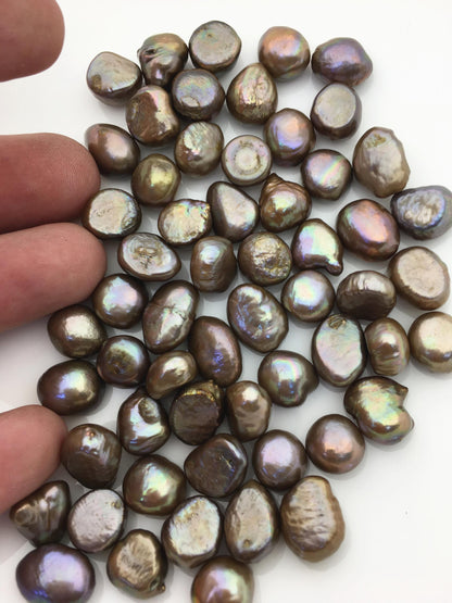 20pcs AA brown nugget freshwater pearls,no hole,LM10-T14