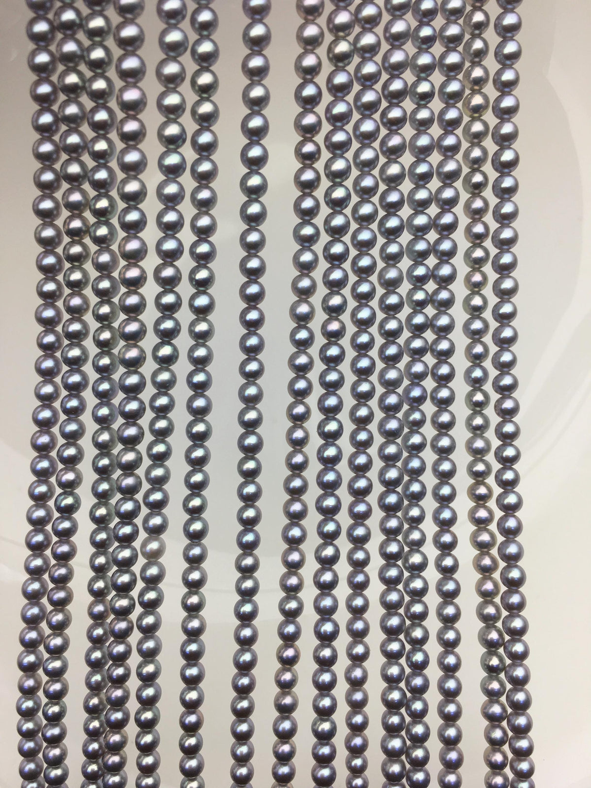 AAA 3-3.5mm Gray round freshwater pearls,RP3-T4