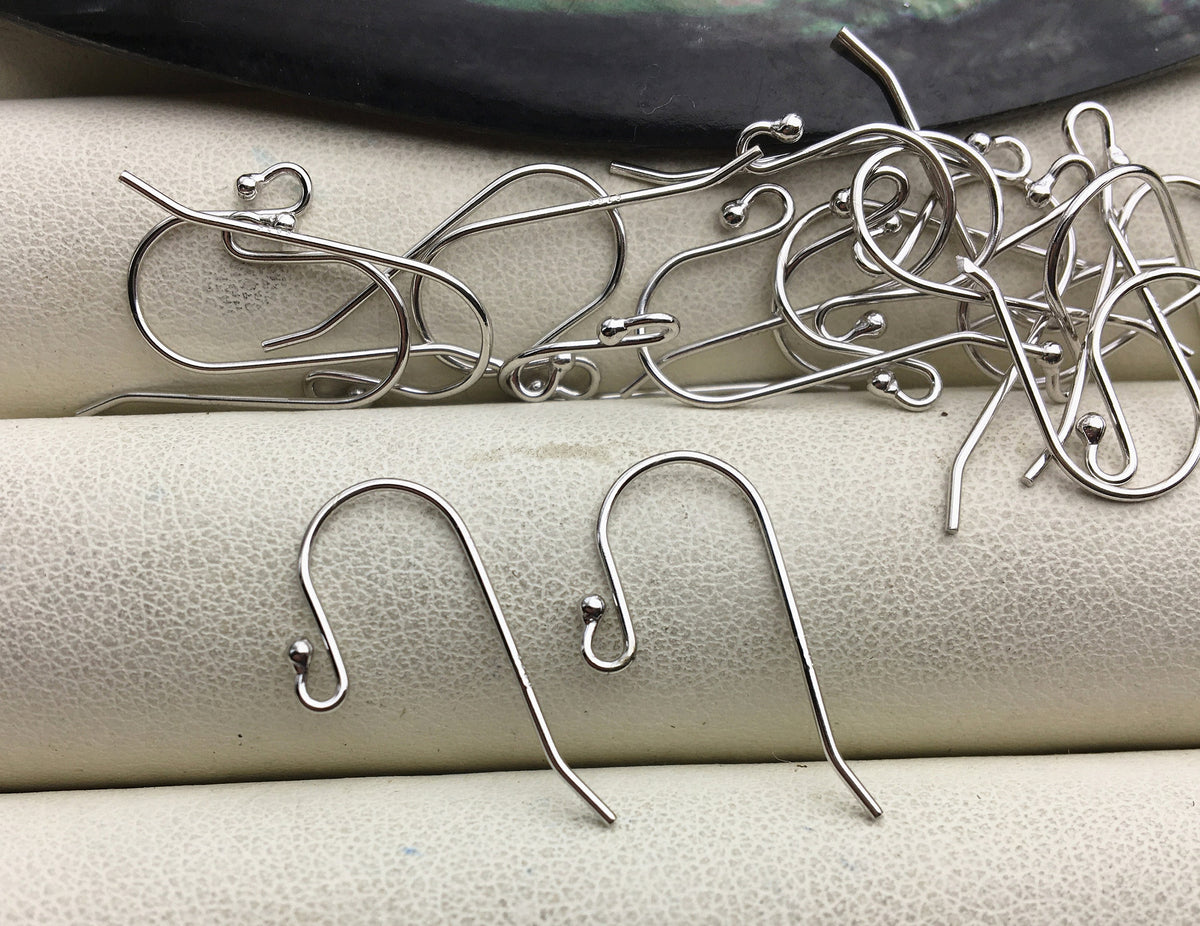 5 pairs 11x20mm Sterling Silver White/Yellow dangle hook, Sterling Silver, for dangle earrings,DIY,wholesale,ASL-ER-017