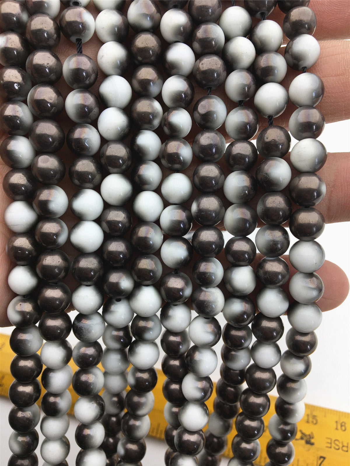 Golden/Green/Black 8mm Round Beads 15" Full Strand Wholesale Gemstones,G13-OTH-14