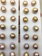 5pairs AAA 11-12mm Natural Rainbow baroque drop edison freshwater pearl Pair,no hole,ED11-3A-2-5