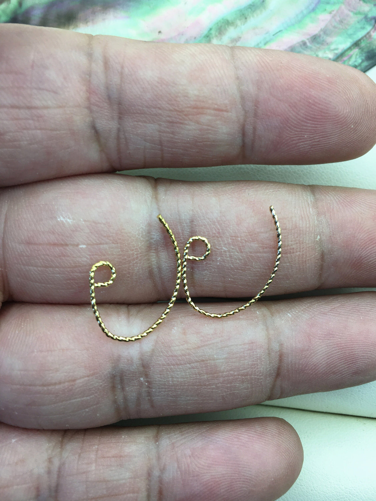10 pairs 14*22mm Yellow Gold Plated Earrings, AAL-T5