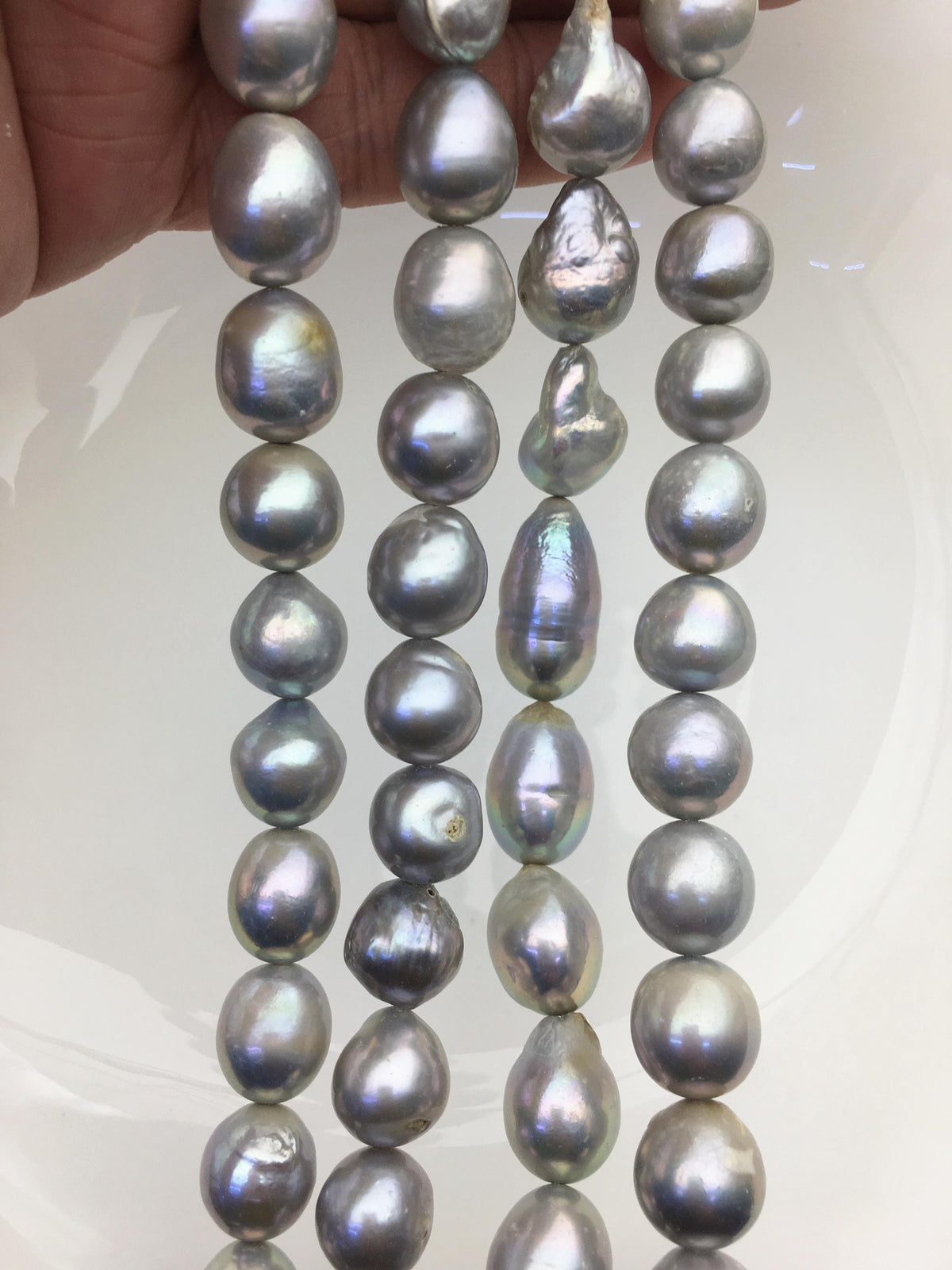 A 11-13mm big gray baroque drop Edison Freshwater Pearl,ED12-2A-5-77