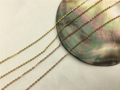 0.97-1grams Heavy 18'' adjust 16'' 18k Solid Gold yellow gold chain 750 for pendant, 45cm solid gold italy chain necklace,ASG-NC-1