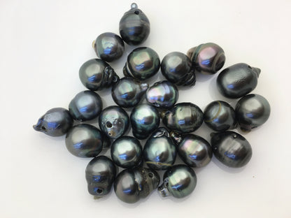 12-14mm Big Drop Tahitian Pearl Leather Necklace,Pearl Leather Necklace,Black Pearl,Black Leather Pearl necklace,Le11-011