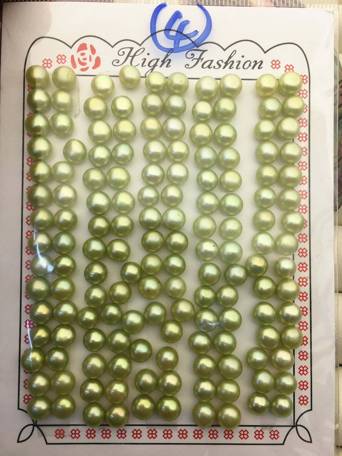 75 pairs AAA 5-6mm green button round freshwater pearl,WHOLESALE,design for earrings,design for stud earrings,BTN5-T1
