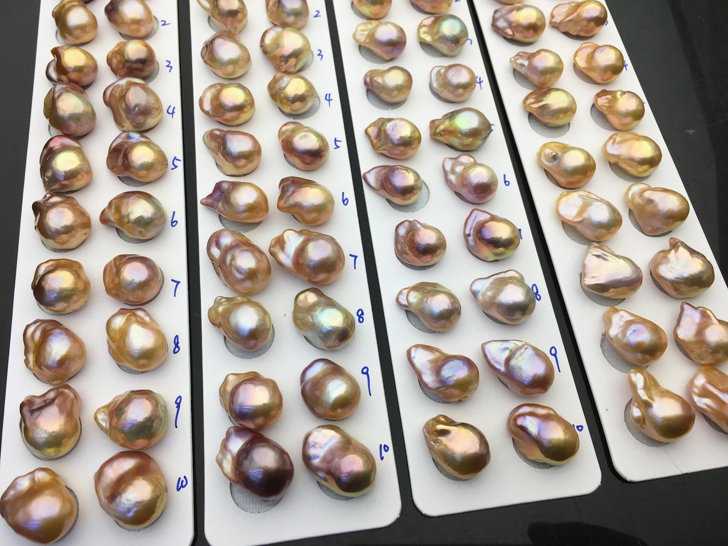 1 pair AAA 13-15mm Natural pink peach Rainbow Flame ball Pearl Pairs - large Baroque freshwater pearl pairs,Fire Ball Pearl,FL15-3A-8-23