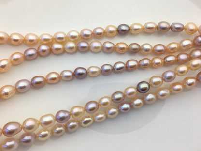 AAA+ 7.4-8.2mm misc color nugget freshwater pearls,green cultured freshwater baroque pearl bead string,LM8-3A-3