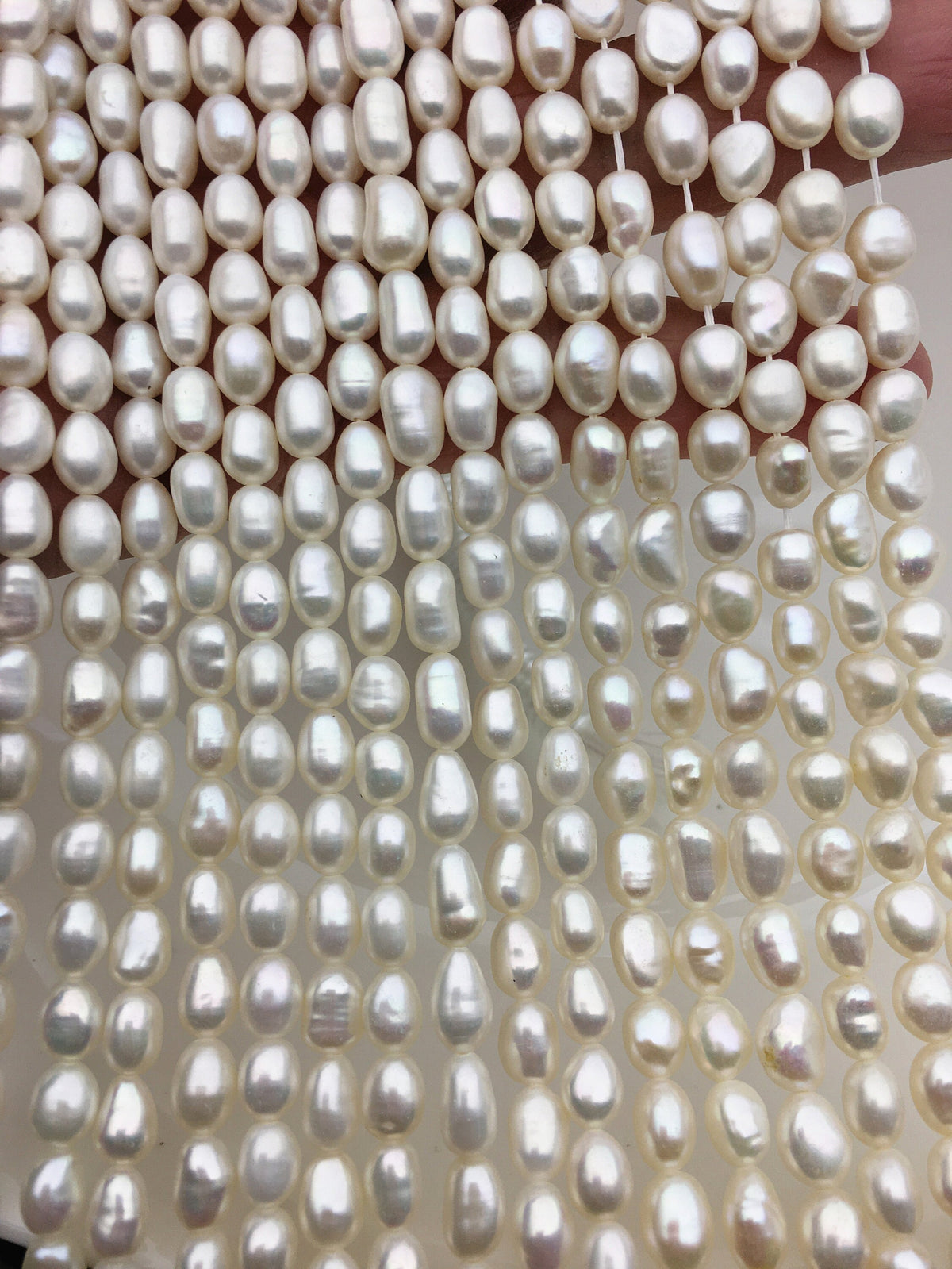 AAA 6-6.5mm white nugget freshwater pearls,3A baroque pearl,irregular nugget freshwater pearl strand,LM6-3A-4