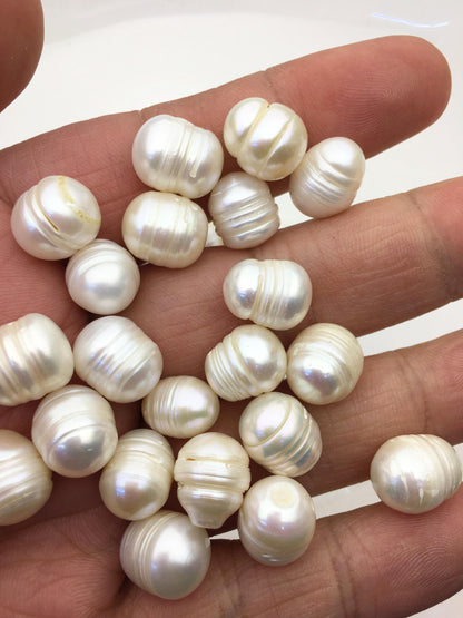 30pcs AA+ 10.3-11.3mm white rice freshwater pearls,no hole,LR11-T4