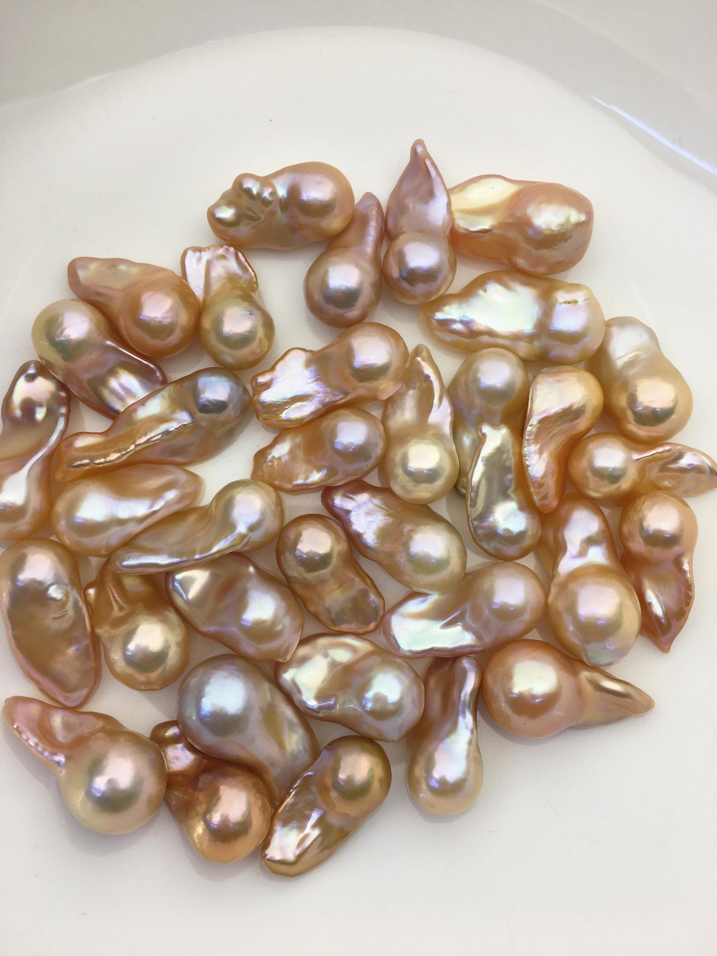 35pcs AAA 11-14mm Natural Orange Flame ball Pearl - no hole,FL15-T4-3