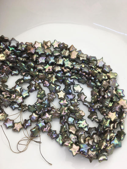 A 10-11mm black Five-pointed star Pearl,Freshwater pearl Star, for your design,Cultured Pearls,ZS-103-38
