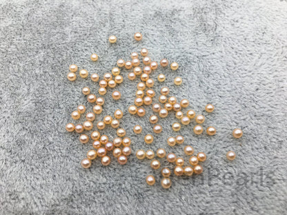 AAA 2-2.3mm pink round seed freshwater pearls,half hole,tiny pearl supply,good quality,no hole,through hole,RP2-3A-10