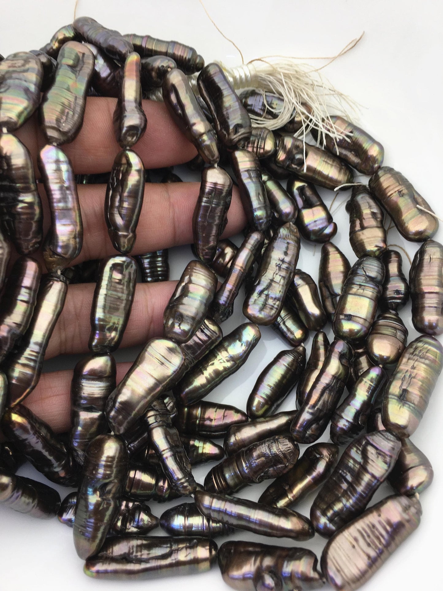 AA+ 11-13mm big black thick biwa Pearl Necklace,Genuine Fresh Water Pearl,Wedding Necklace,Mothers Day,ZS-80-10-12