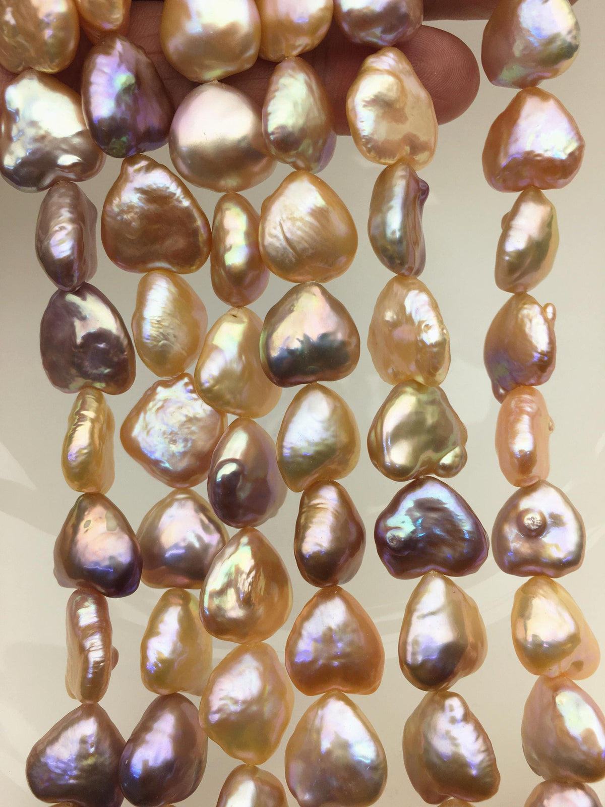 AAA 13-15mm Colorful Big Thick heart Freshwater Pearl,ZS-119-29
