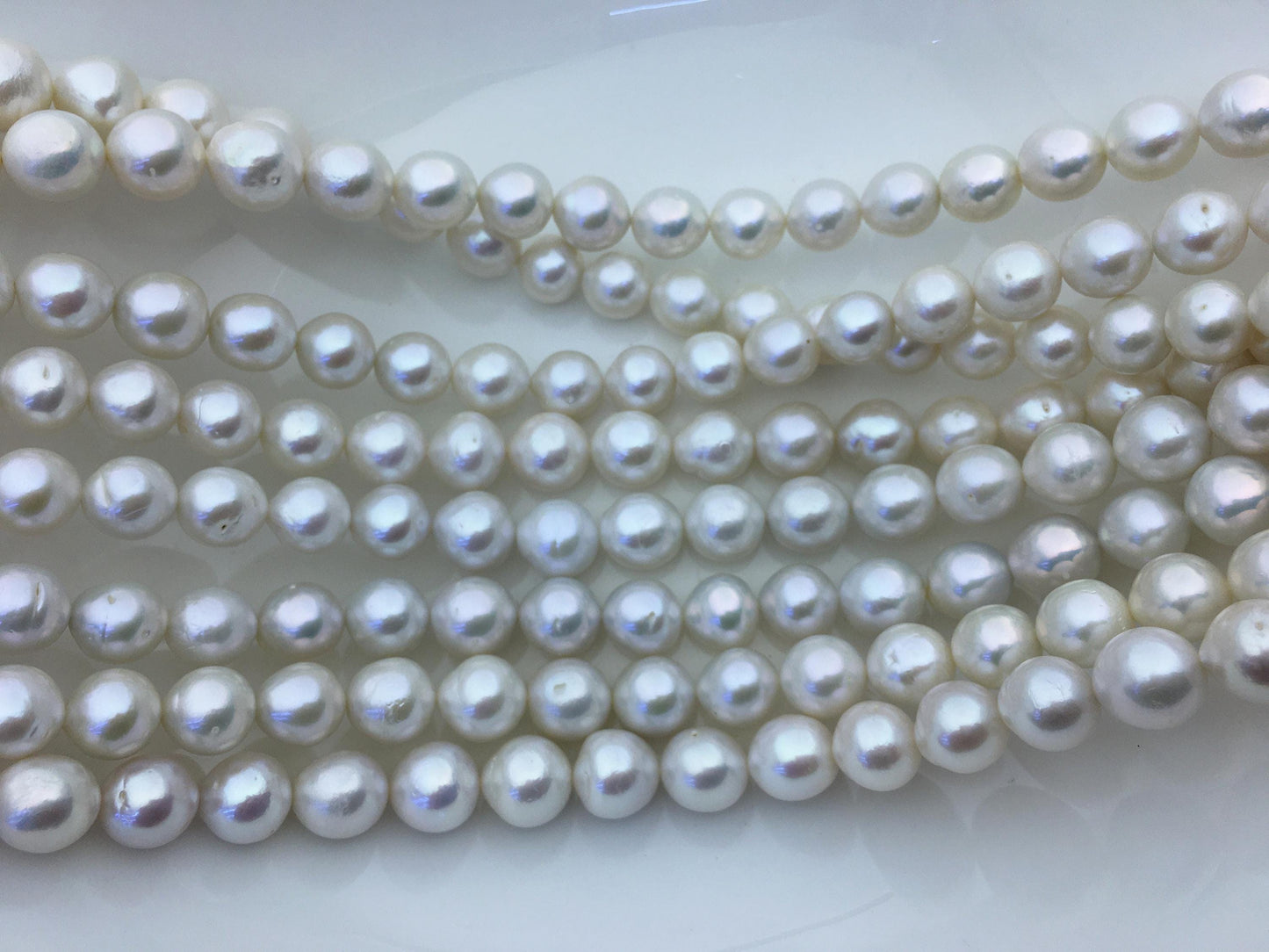AA+ 11-13mm white big oval Edison Freshwater Pearl,ED12-2A-5-19