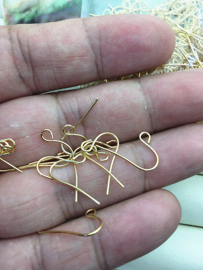 10 pairs 10x19mm Yellow Gold Plated Earrings, AAL-T4