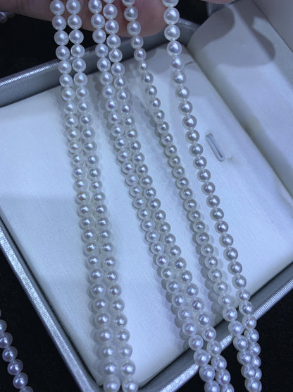 AAA 4-4.5mm white round freshwater pearls,seed pearl,white round pearl,round pearl strands,pearl wholesale,RP4-3AY-GJ-1
