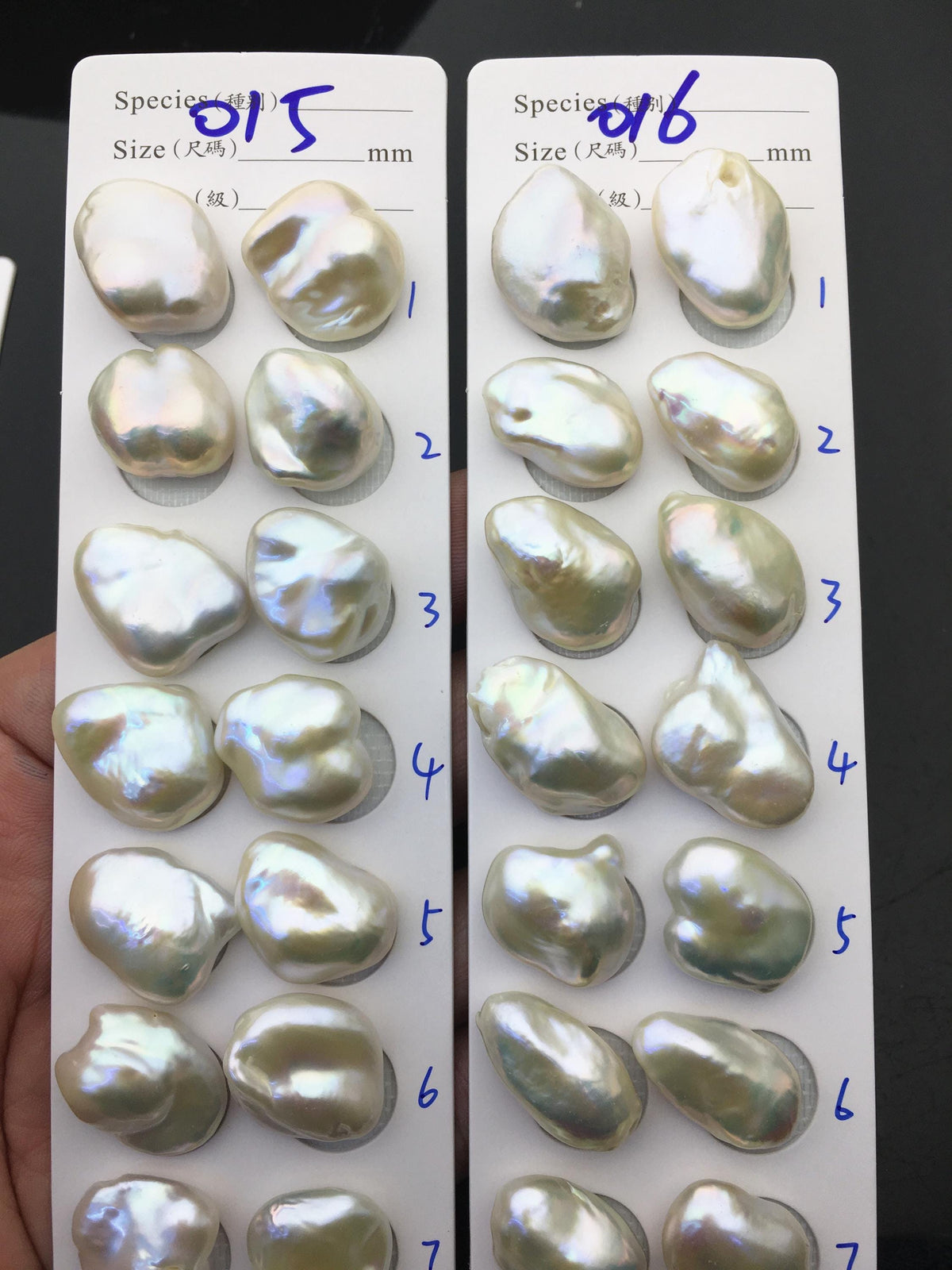1 pair AAA 14-18x17-21mm White Baroque Pearl Pairs,Baroque Cultured Freshwater Pearl,no hole,FL15-3A-9-4