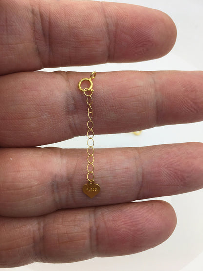 18k solid yellow gold set 4.3mm spring ring with 1.25'' chain jump spring,ASG-CL-001