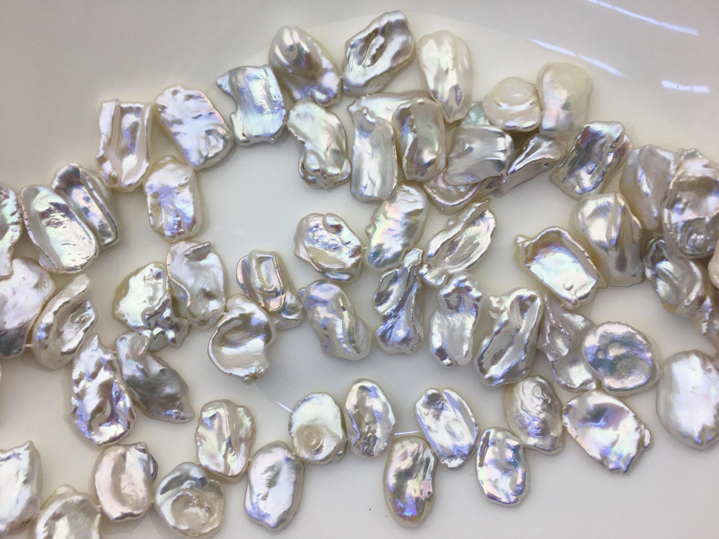 AAA 11-13mm White Keshi Freshwater Pearls,keshi pearl strands,ZS-129-17