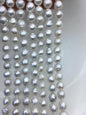 AA+ 8-10mm white baroque near round Edison Freshwater Pearl,ED12-2A-5-47