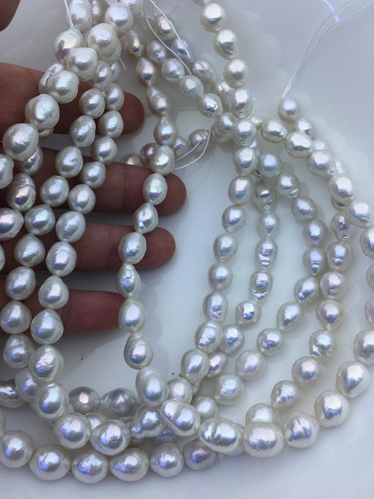 AA+ 9-11mm white drop Edison Freshwater Pearl,ED12-2A-5-66