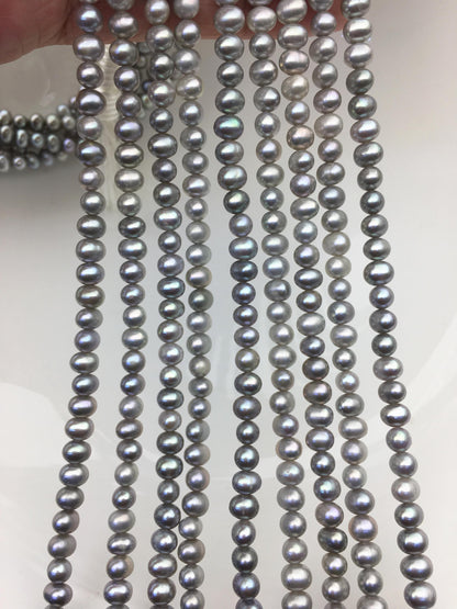 AA+ 4.5-5mm gray potato pearls,seed freshwater pearl,CR4-T1