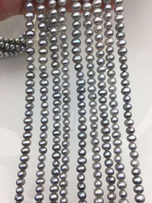 AA+ 4.5-5mm gray potato pearls,seed freshwater pearl,CR4-T1