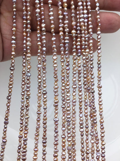AAA 2-3mm purple nugget seed pearls,irregular nugget freshwater pearl strand,cheap price,pearl factory china,LM2-3A-3