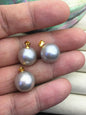 1pc AAA- 13-14mm big gray round freshwater pearl pendant,- NC1-027-1