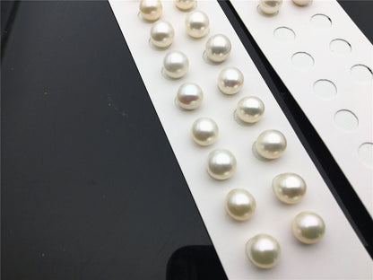AAA 7.5-8mm/8-8.5mm white round freshwater pearls pair,for pearl earrings,for pearl ring,wedding,love,birthday,rp8-3ay-gj-1