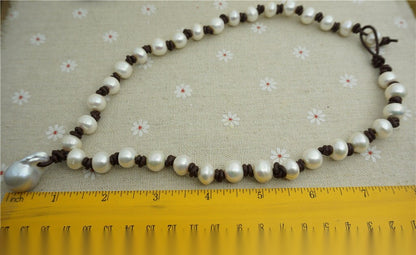 Flameball pearl and leather necklace,Baroque Freshwater Pearl Drop Necklace,Flaming ball pearl necklace,wholesale,Le2-017