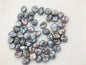 25pcs AA+ 9-10mm Gray Keshi freshwater pearls,center drill,ZS-127-T4