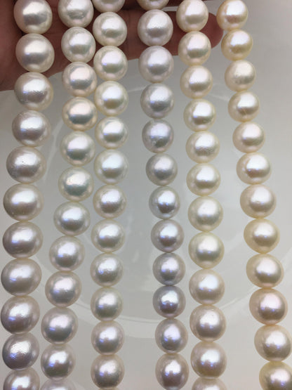 AA+ 11-13mm white round freshwater pearls,loose pearl beads,round pearl string,pearl necklace DIY jewelry material,RP11-2A-5