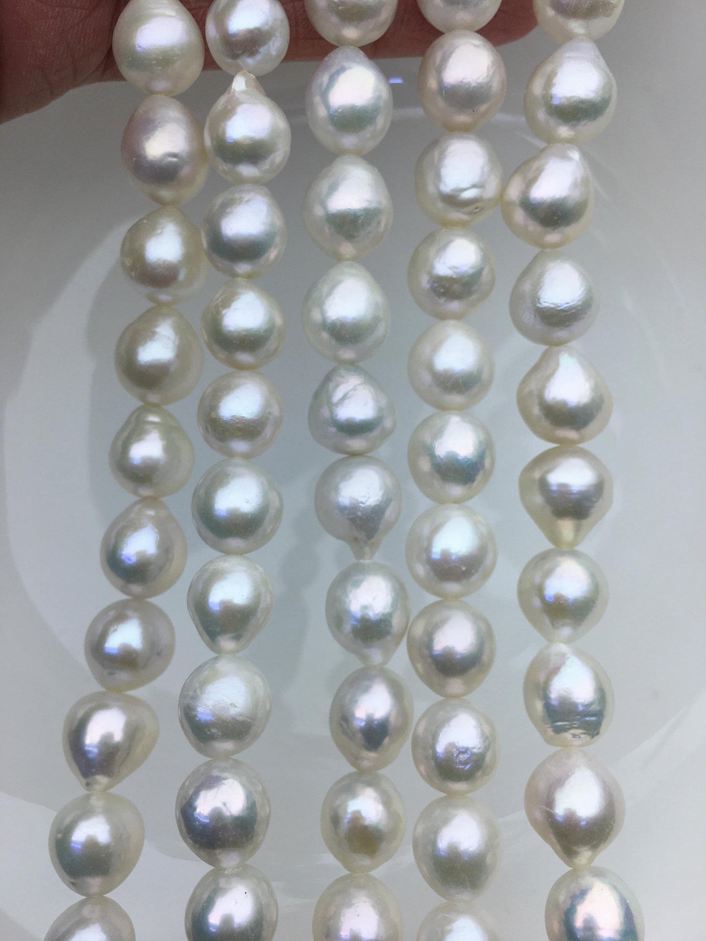 AA 10-12mm white drop Edison Freshwater Pearl,ED12-2A-5-50