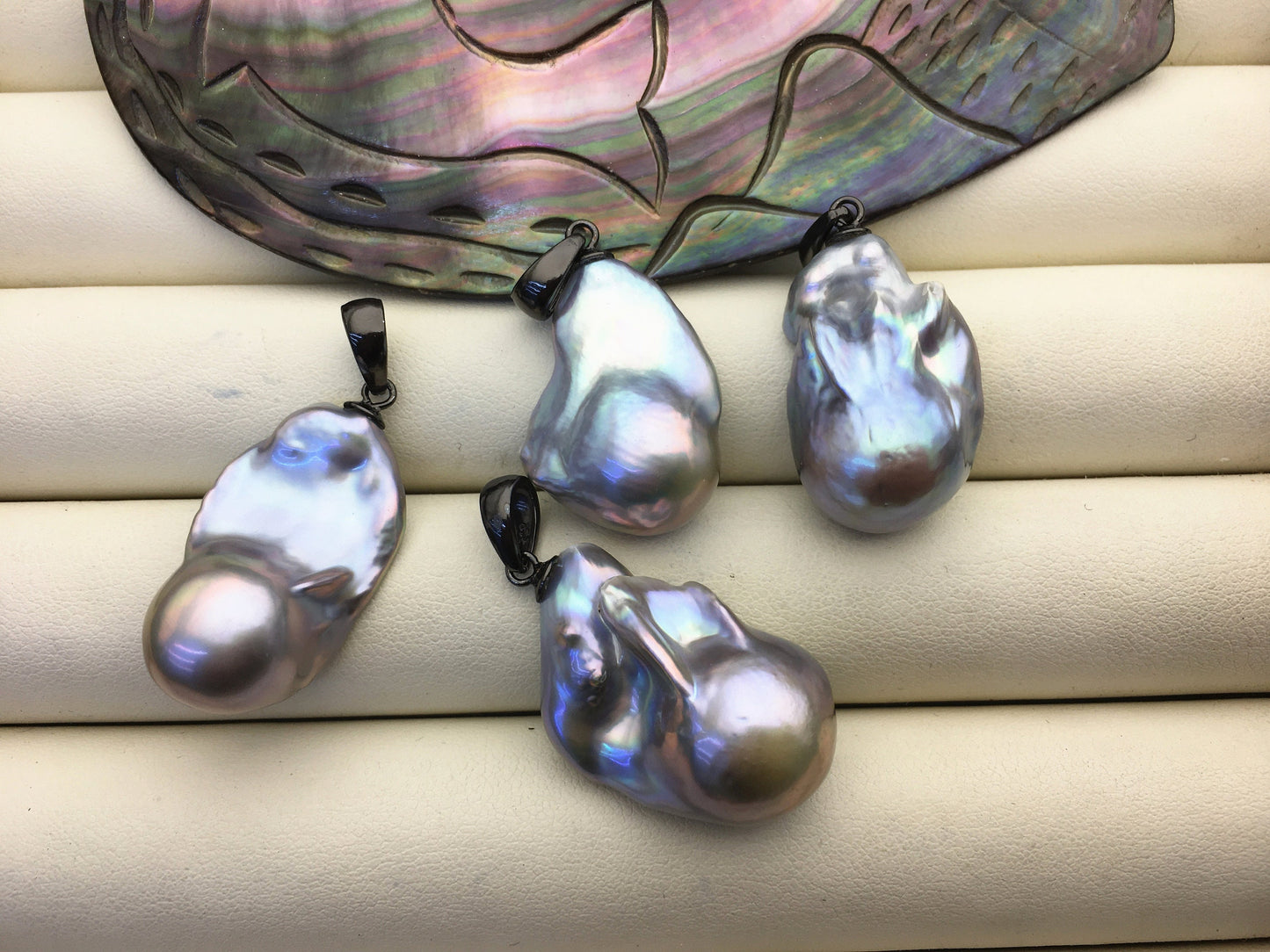 1pc AA+ 13-17mm big gray baroque pearl pendant necklace,S925 Sterling silver pendant,NC1-T31