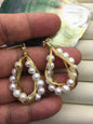 white pearl hook earrings,earring with white baroque Natural Pearl,SE3-120-3