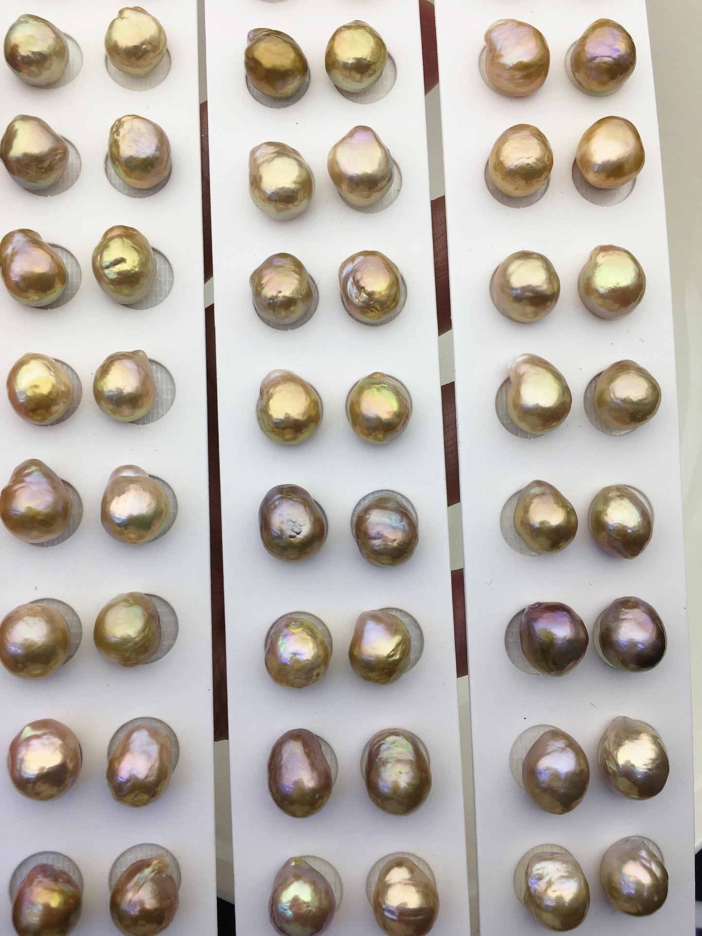 5pairs AAA 9-10mm Natural Rainbow baroque drop edison freshwater pearl Pair,no hole,ED11-3A-2-3