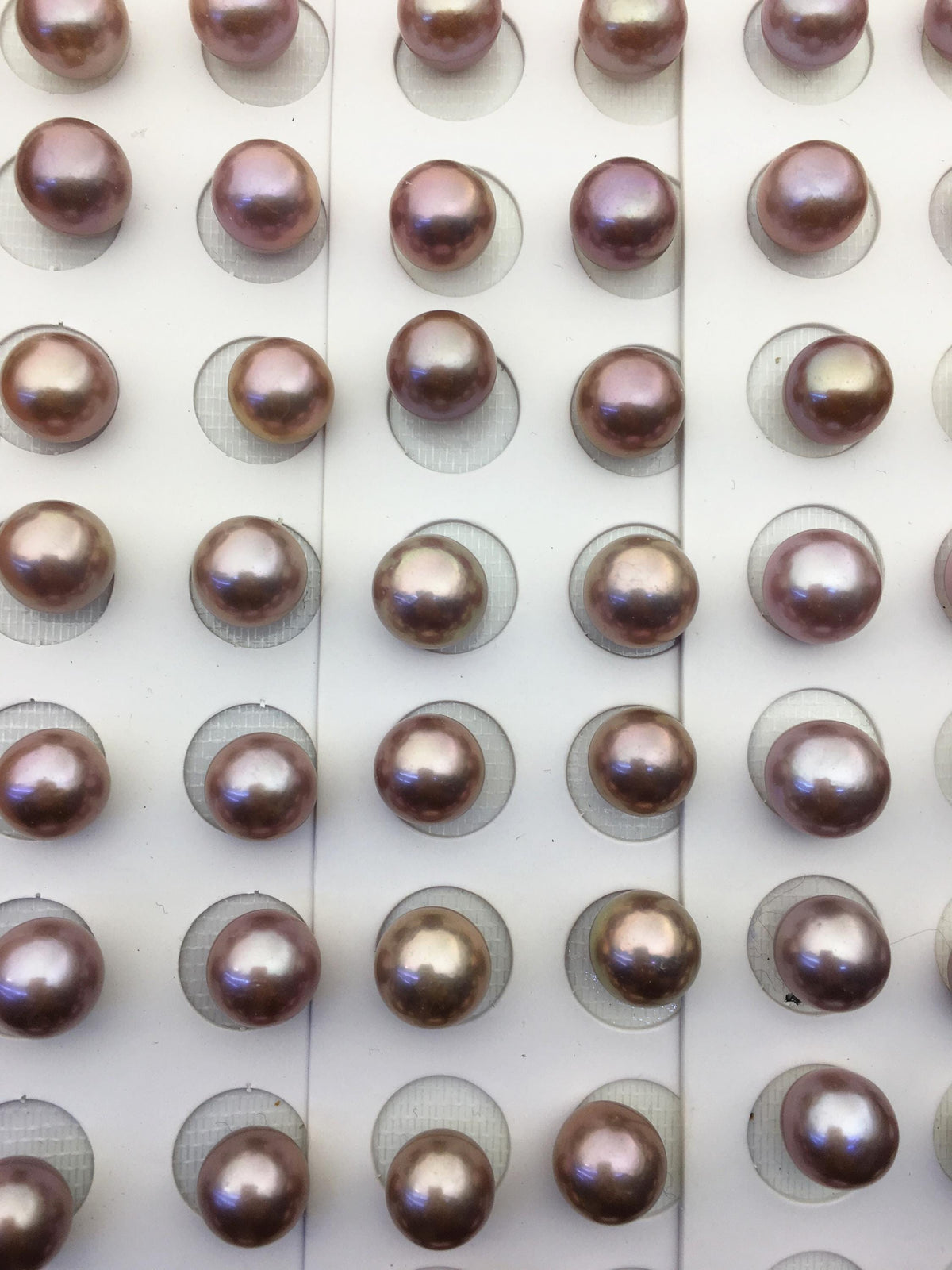 1 pair AAA 11-12mm Purple Rainbow Round edison freshwater pearl,ED12-3A-1-20