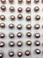 1 pair AAA 11-12mm Purple Rainbow Round edison freshwater pearl,ED12-3A-1-20