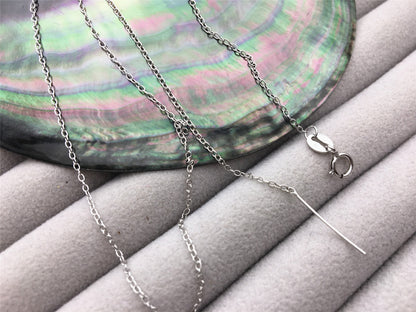 16" s925 Sterling Silver 0.65MM O Chain Necklace With Round Clasp,No adjust ball, need handmade finish part,S925 Chain Necklace,ASL-NC-5