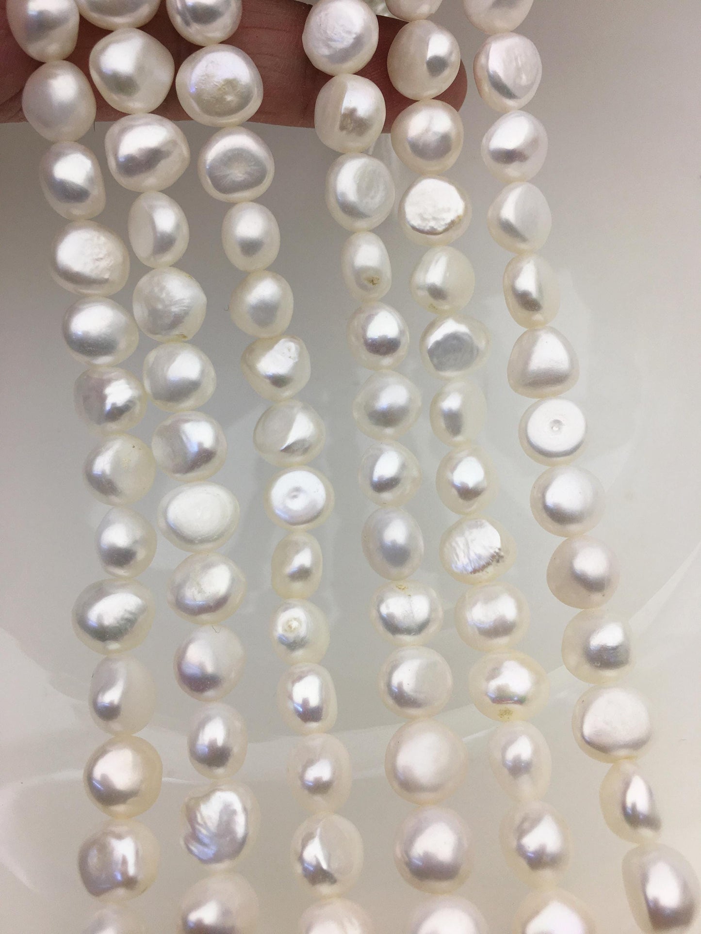 AAA 9.4-10.5mm white nugget freshwater pearls,cultured freshwater baroque pearl bead string,LM10-3A-6
