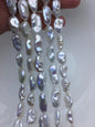 AA+ 9-11mm white long keshi Freshwater Pearl,ZS-200-66